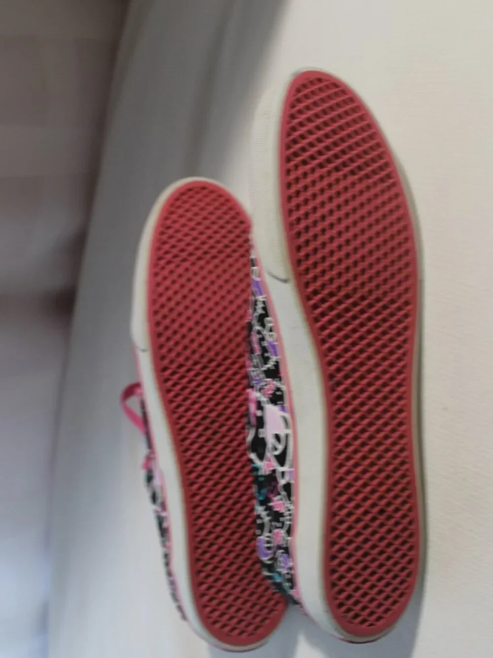 Hello Kitty Vans with Bow Charms Size 6